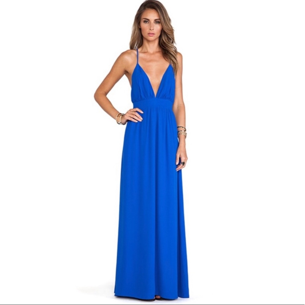 Lovers + Friends Good As Gold Maxi Dress in Cobalt